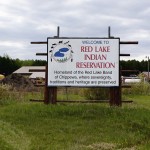 “Welcome to Red Lake Indian Reservation” sign | Photo by Michael Barrett, courtesy of the Red Lake Nation