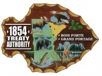 Insignias of the 1854 Treaty Authority and of the Great Lakes Indian Fish and Wildlife Commission